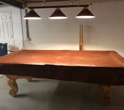Standard 8’ light oak pool table